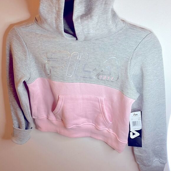 FILA sweater Hoodie .Color: Pink/gray ,S (7/8) - Picture 1 of 9